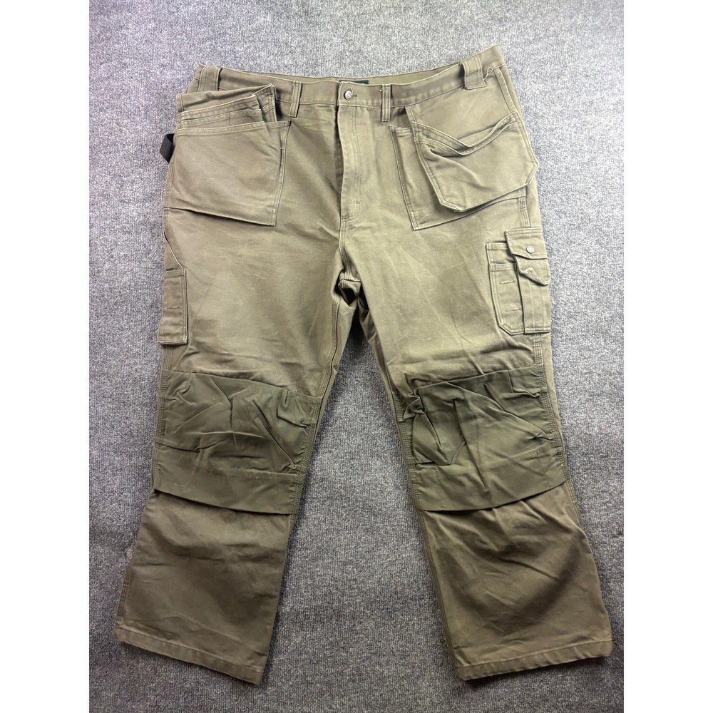 Blaklader Workwear Pants Mens 48/32 Olive Green Utility Cargo Tool Pocket Canvas